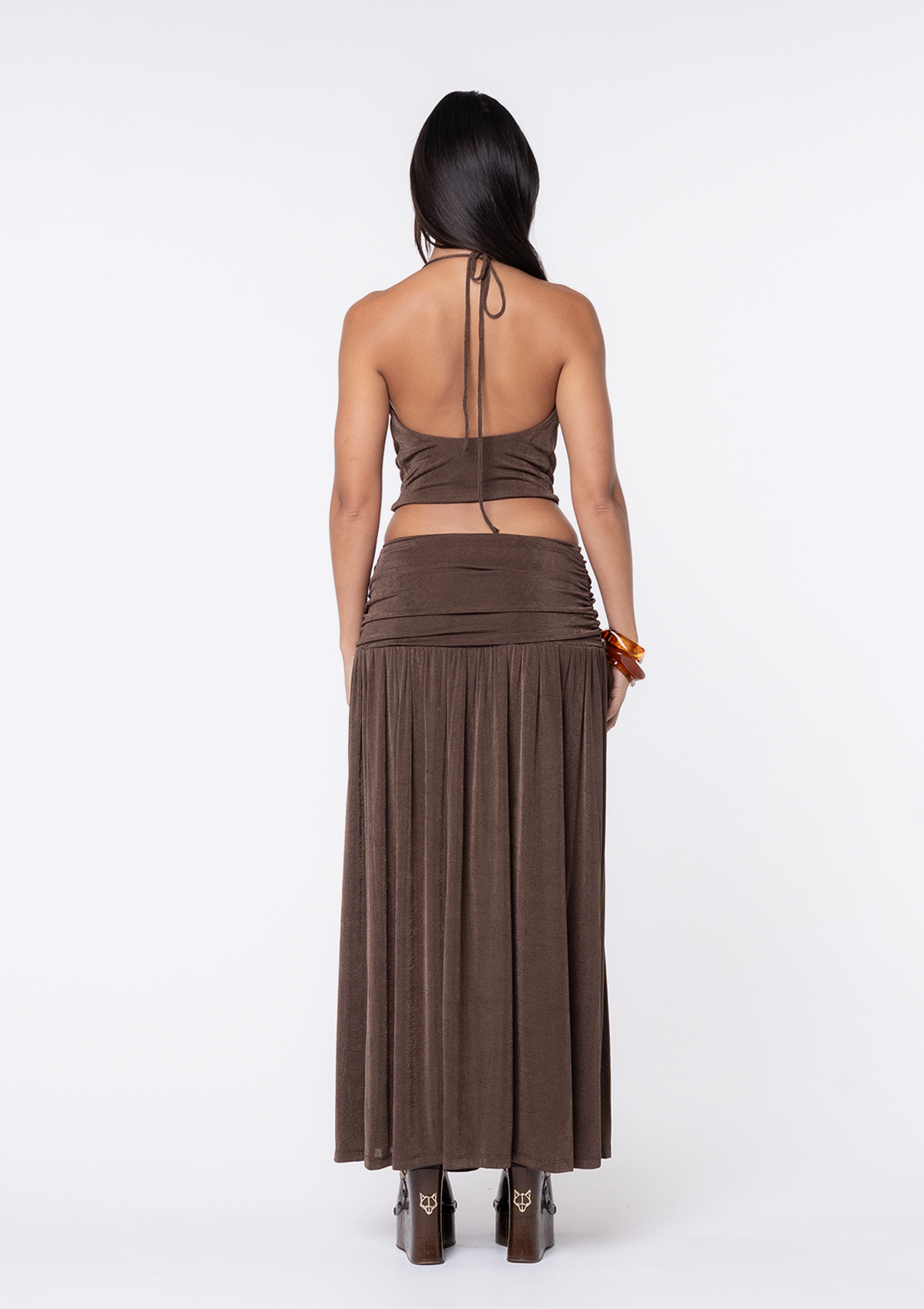 Maria Maxi Skirt - Chocolate