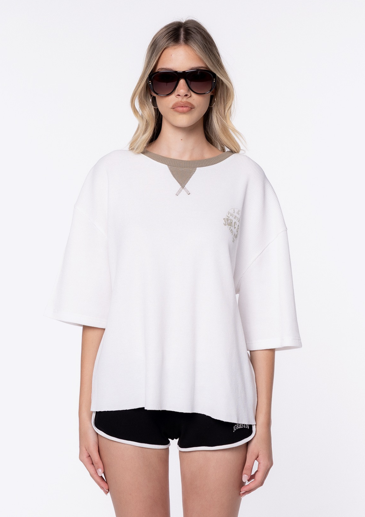 Waffle Boxy Tee