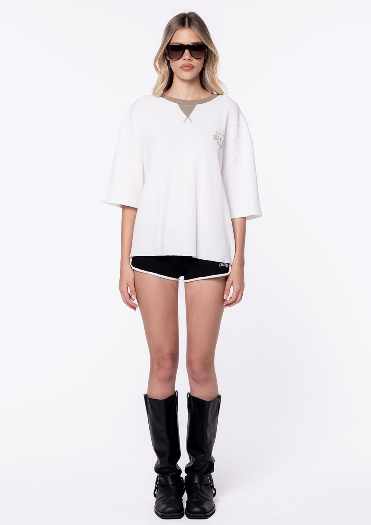 Waffle Boxy Tee